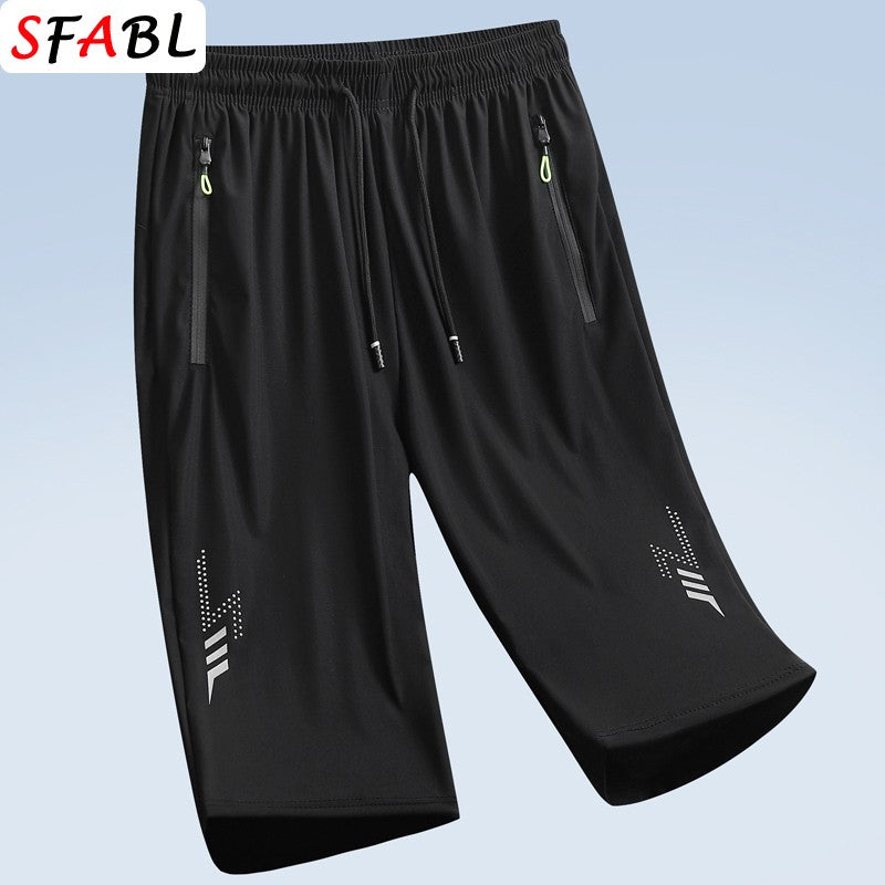 Sports Shorts Men Summer Quick-drying Breathable Drawstring Shorts Male Beach Short Pants for Men New Gym Fitness Bottom Summer