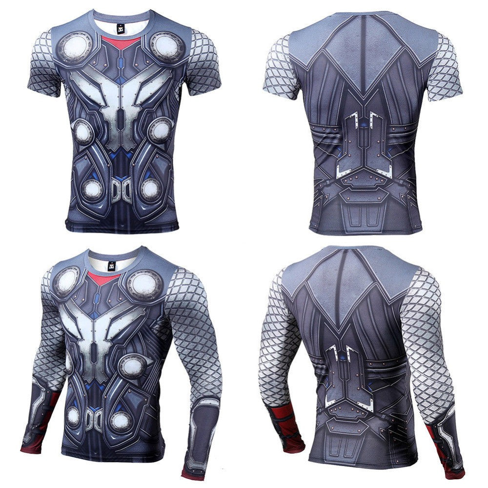 2024 Comfortable THOR 3D Printed T shirts Men Compression Shirt Hero Cosplay Long Sleeve Tops Gym Fitness BodyBuilding Clothes