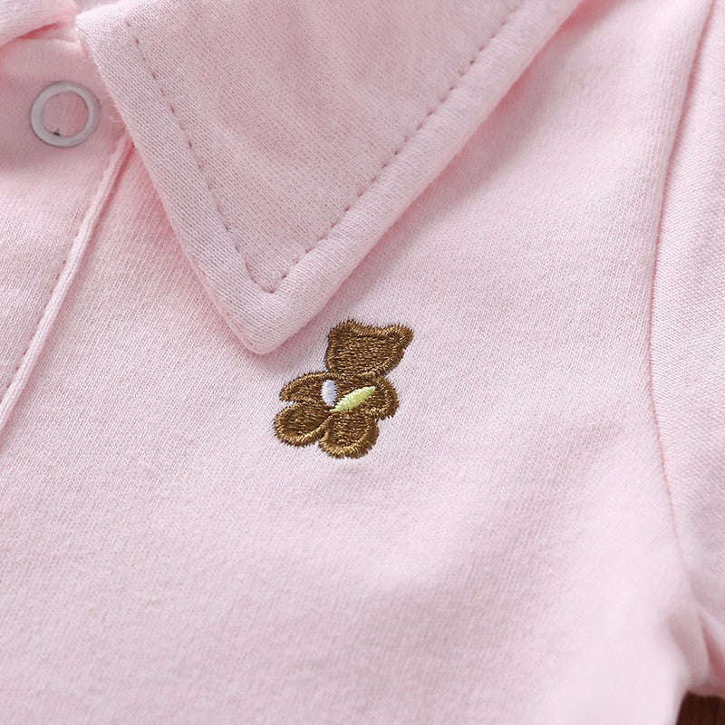 Newborn Baby Boy Romper 0-12 Months 2023 Summer Solid 5 Colours Polo Babe Girl Clothes Jumpsuit