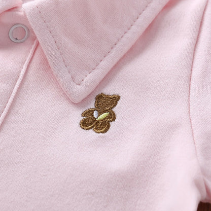 Newborn Baby Boy Romper 0-12 Months 2023 Summer Solid 5 Colours Polo Babe Girl Clothes Jumpsuit