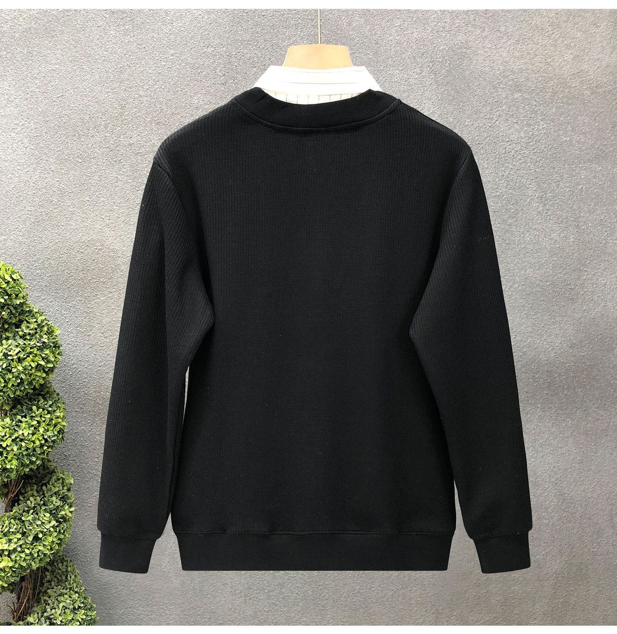 Casual Fake Two-piece Plus Size Hoodies Sweatshirts Spring Autumn Long Sleeve Patchwork Trend Tops Fashion Korean Men Clothing