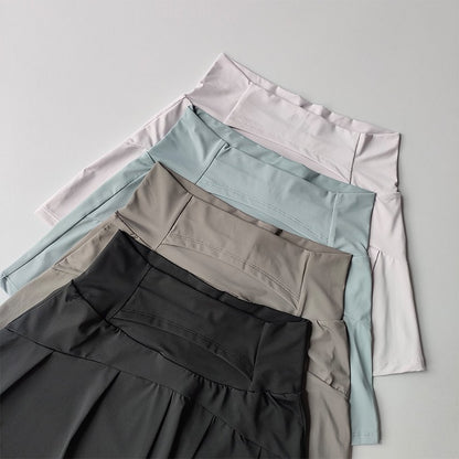 Summer High Waist Sports Short Skirt Lined Shorts Fitness Yoga Quick Dry Running