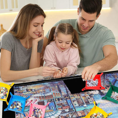 Puzzles Pad Storage Bag Jigsaw Roll Felt Mat Playmat, Up to 1500 Pcs, Perfect Puzzle Accessories for All Ages?Suitable for trave