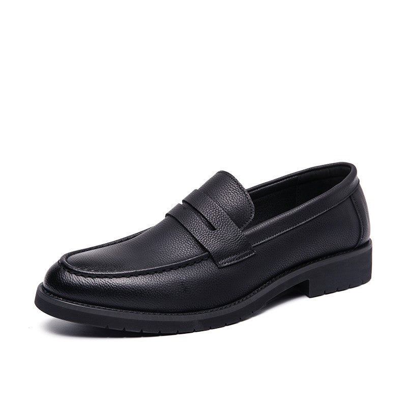 New soft leather breathable leather shoes men Europe station casual British style youth loafers with business bean shoes