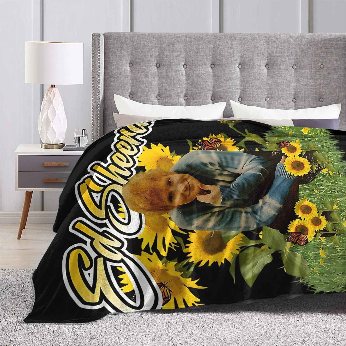 Manta de Viagem Ed Sheeran Cobertor de Lã para Decoração de Casa Macio Quente Colcha Personalizada de Qualidade Presente de Aniversário
