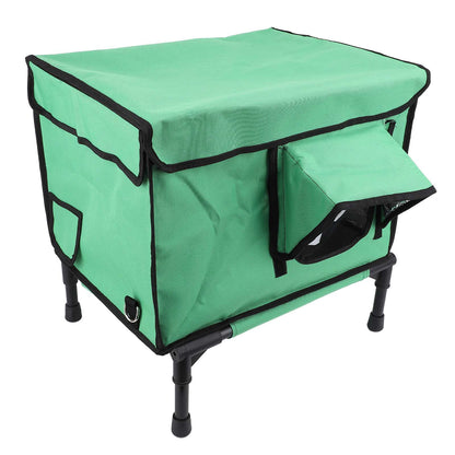 Casa Aquecida Para Gatos Elevada, Casa Aquecida À Prova de Intempéries e Isolada Para Abrigo de Gatos e Cães Ao Ar Livre