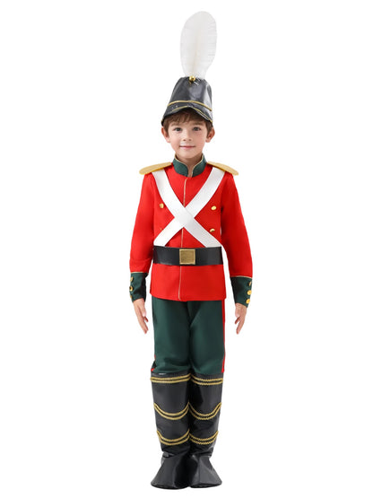 Boys Toy Soldier Costume Halloween Stage Performance Outfit Kids Military Role Play Set  - New Arrival 2025