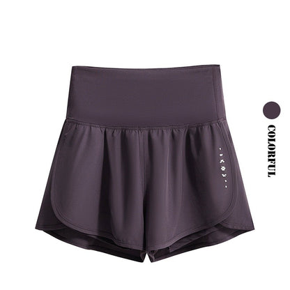 DRUR Women's Cycling Shorts High Waist Quick Drying Yoga Shorts Woman Summer Sports Short Pants With Inner Lining Gym Clothing