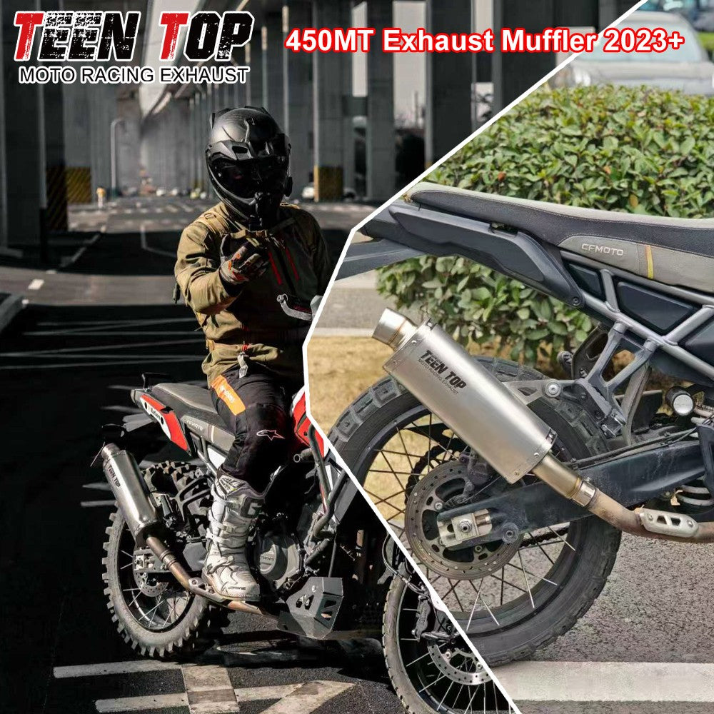 For CFMOTO 450MT Exhaust Muffler High Performance Stainless Steel Motorcycle Escape 450 MT Racing Moto Silencieux 2023+