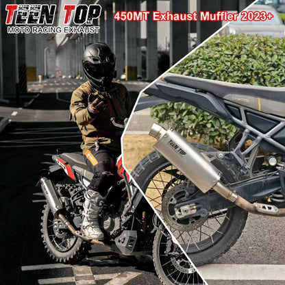 For CFMOTO 450MT Exhaust Muffler High Performance Stainless Steel Motorcycle Escape 450 MT Racing Moto Silencieux 2023+