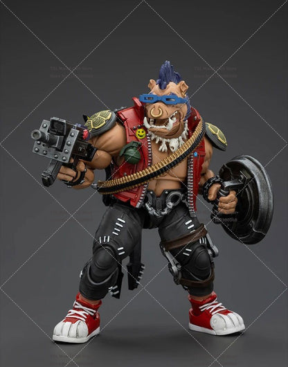 Original JOYTOY TMNT 1/18 Coleção Rocksteady&Beebop Conjunto Completo Boneco de Ação Soldado 11.5cm