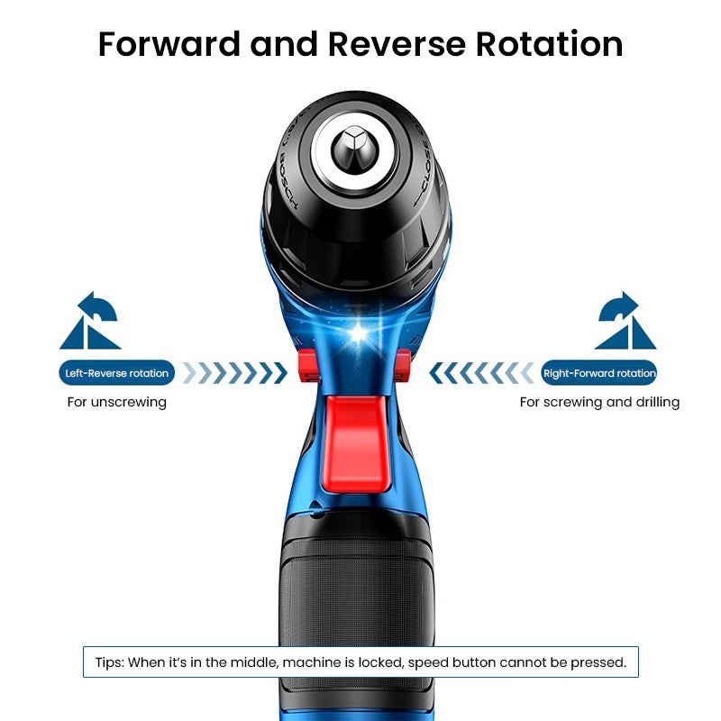 Furadeira Elétrica Bosch GSR120 Li 12V Parafusadeira Sem Fio Profissional Furadeira de Impacto Recarregável Ferramentas Elétricas Multifuncionais