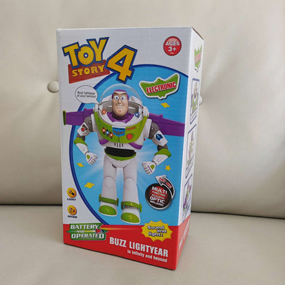 Disney Toy Story Buzz Lightyear Desenho Animado Boneco Modelo Brinquedos Pixar Robô Andante Elétrico com Luz Boneco de Ação Presente de Aniversário para Crianças