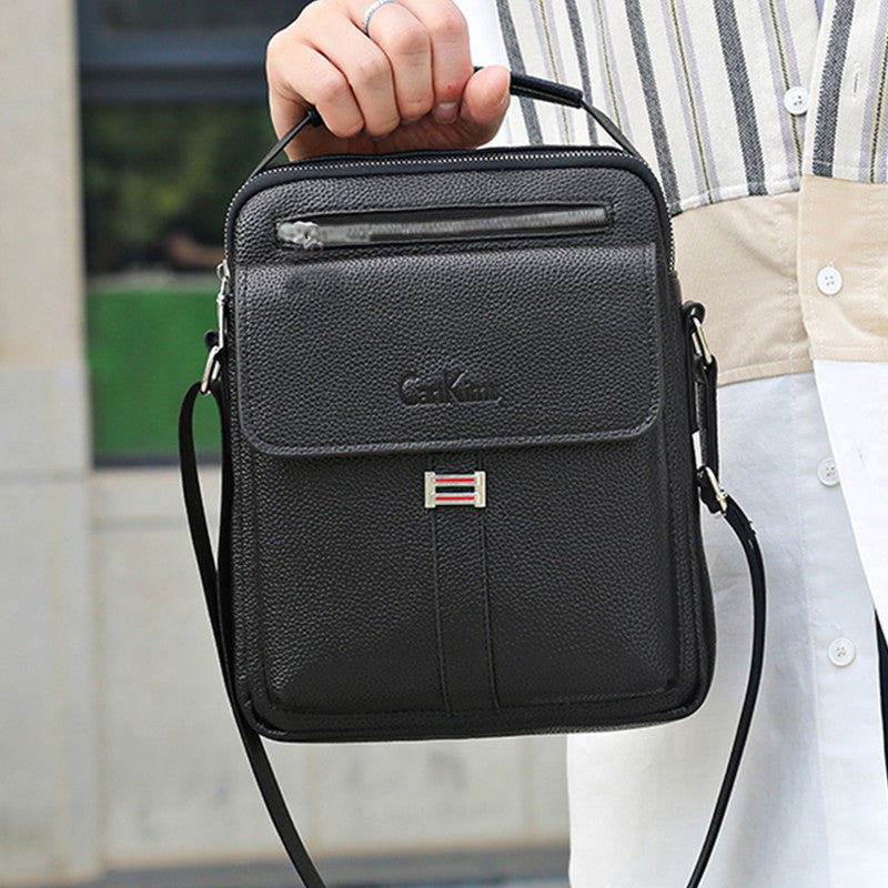 Genuine leather texture men's shoulder bag Crossbody bag Business bag men's bag large capacity computer handbag conference bag