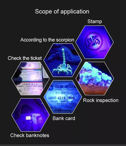 21 LED UV Ultraviolet Flashlight Blacklight 395NM Mini Torch Flash Lamp For Pet Urine Stains Portable Black Light Flashlights