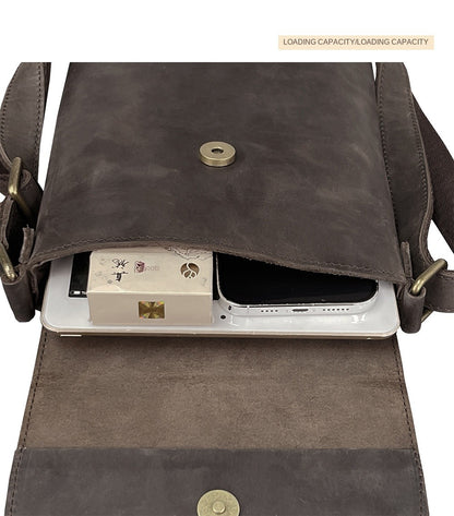 New Men's Cow Leather Crossbody Bag Man Shoulder Bag Casual Male Small Simple Bag For Men