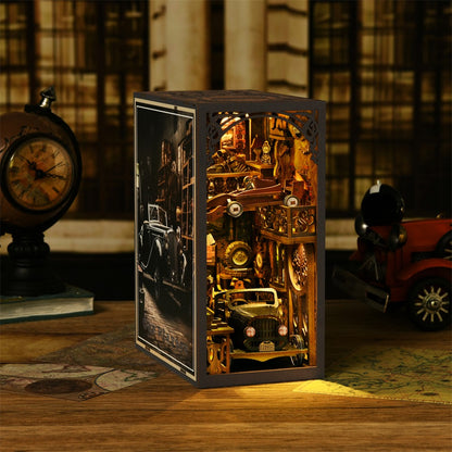 Carro Modelo Vintage Clássico Carro de Madeira Criativo DIY Kit de Quebra-Cabeça 3D Livro de Recanto Experimento de Ciência Educação Brinquedos Infantis Estante de Livros