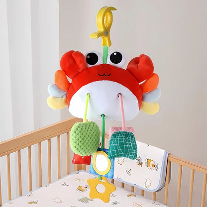 Baby toy crab pull happy bed bell ring bell puzzle cart pendant baby pull happy