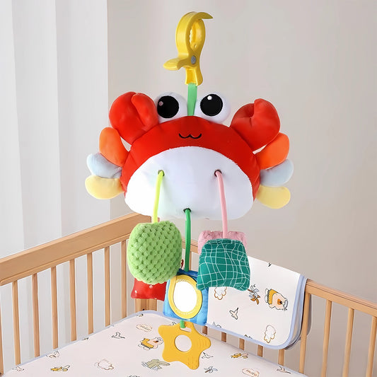 Baby toy crab pull happy bed bell ring bell puzzle cart pendant baby pull happy