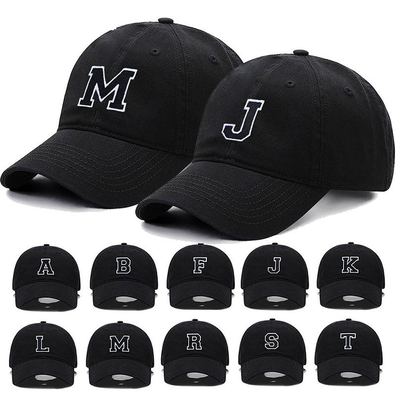 Initial Letter A-Z Embroider Baseball Cap For Men Womne High Quality Soft Cotton Fashion Team Sport Visors Snapback Caps