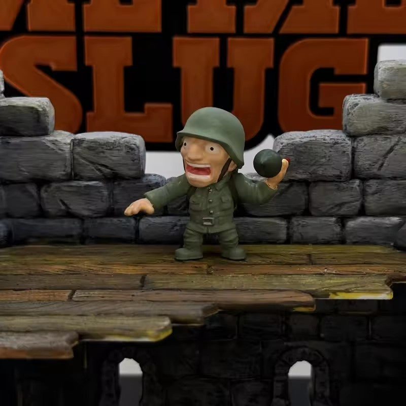 Novo 1/35 Jogo de Computador Metal Slug Tanque Batalha Cena Heróis Inimigo Cativo Mini Pintado Bonito Coleção Montar Brinquedos de Modelo