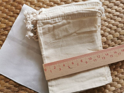 100 Pcs/Lot Cotton Drawstring Bags for Wedding Christmas Gift DIY Package Small Plain Pouches Home Dustproof Storage Sacks