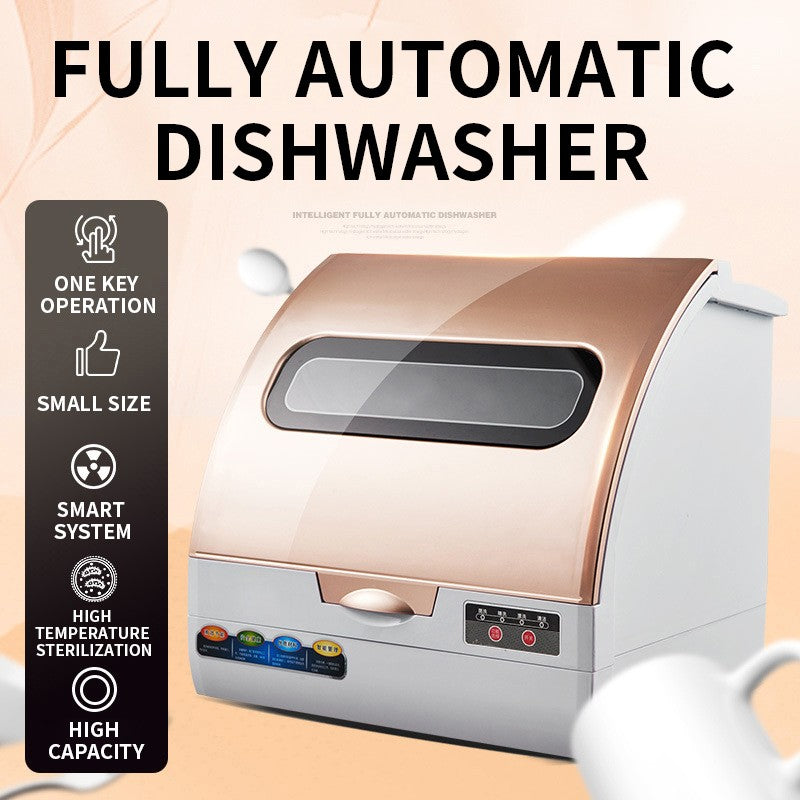 800W Dishwasher Home Desktop Fully Automatic Sterilization and Cleaning Integrated Mini Dishwasher 220V 50Hz