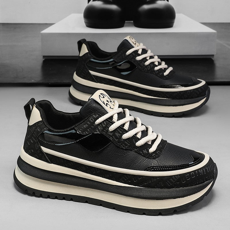 PARZIVAL Men Sneakers Casual Shoes Fashion Outdoor Sports Shoes Runner Tenis Trainer Leather Running Shoes Breathable Men Shoes