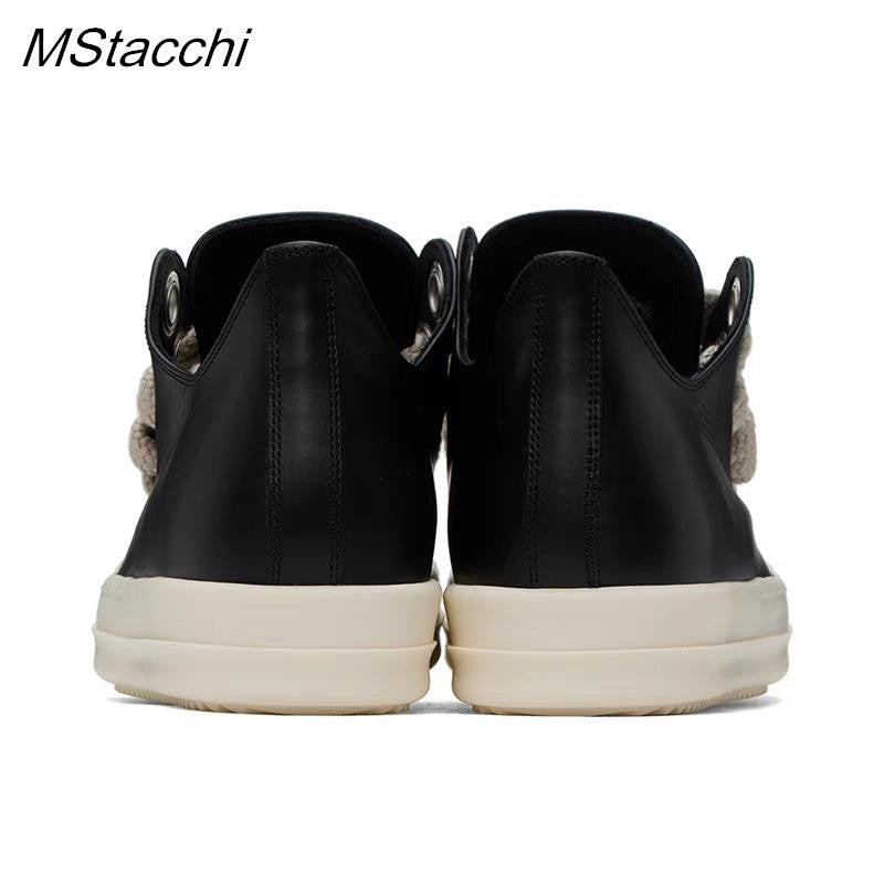 Men's Women Platform Sneakers Black Leather Zipper Lace Up Casual Shoes Thick Bottom Sneakers Large Size Chaussure Femme 2025