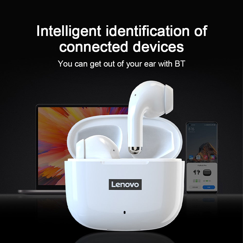 Lenovo LP40PRO/LP40 5 peças Fone de Ouvido Sem Fio Bluetooth 5.0 Estéreo Duplo Redução de Ruído Graves Controle de Toque Longa Espera 230mA