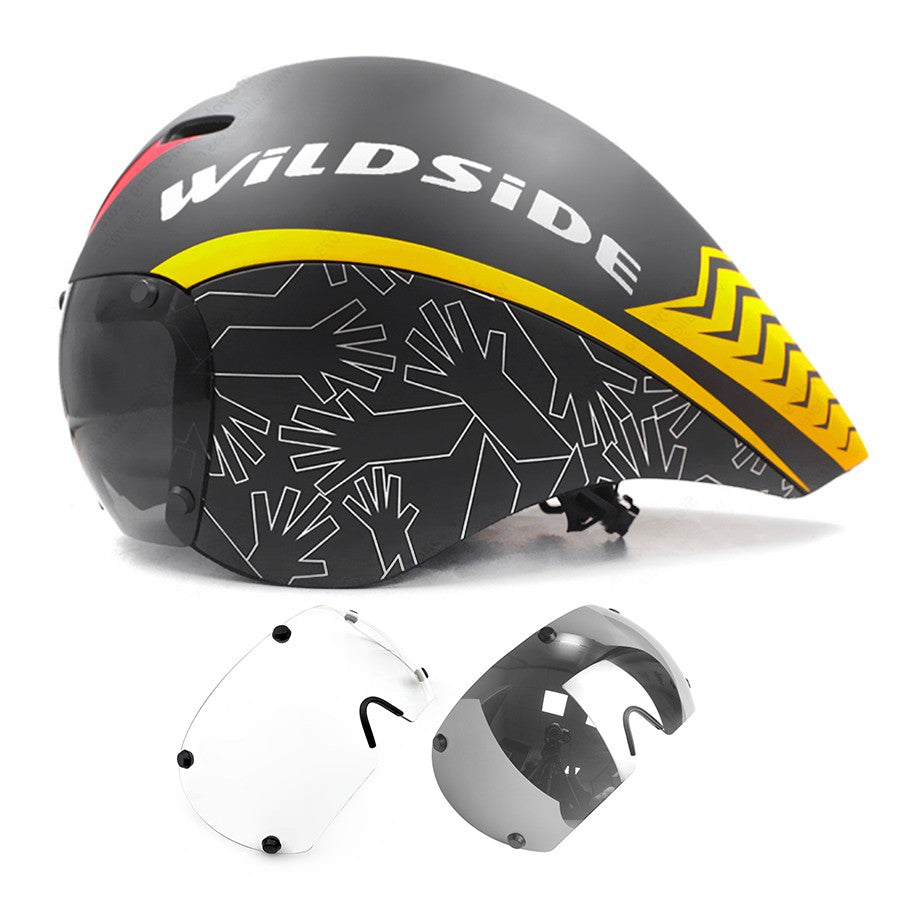 TT Óculos de Lente de Capacete de Ciclismo Capacete de Bicicleta de Estrada Aero Triathlon Tri Capacete de Ciclismo de Corrida de Contrarrelógio Masculino Acessórios de Casco Ciclismo