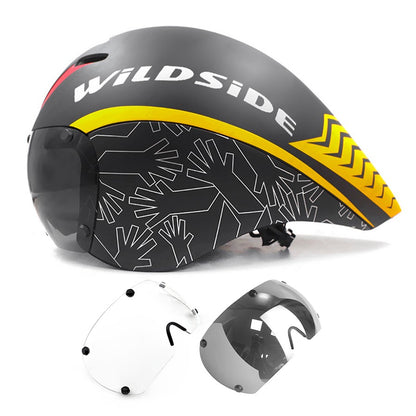 TT Óculos de Lente de Capacete de Ciclismo Capacete de Bicicleta de Estrada Aero Triathlon Tri Capacete de Ciclismo de Corrida de Contrarrelógio Masculino Acessórios de Casco Ciclismo