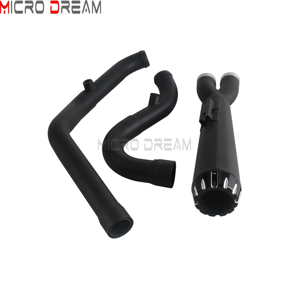 2 into 1 Motorcycle Engine System Pipe Slip on Exhaust Mufflers For Harley Street Glide ST FLHXST EFI FLHX Special FLHXS 2017-25