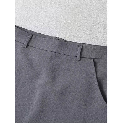 Mooyufon Women Fashion Solid Back Zipper A-Line Mini Skirt Vintage High Waist Fe