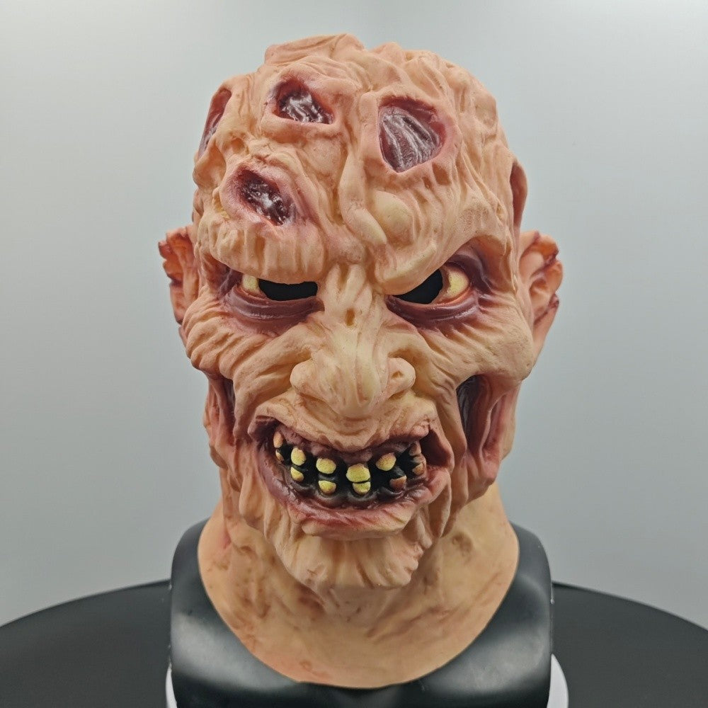 Freddy Latex Mask Horror Demon Halloween Costume Prop For Movie Cosplay Party Scary Elm Street Killer Mask Prank Head Cover
