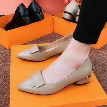 Sapatos Femininas women fashion daily black soft pu leather plus size high heel shoes lady casual sweet office career shoes a413