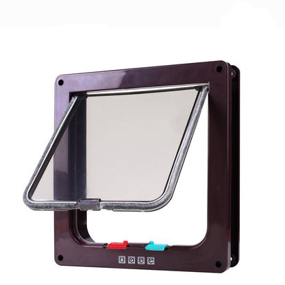 Porta de Passagem para Cães e Gatos com Fechadura de Segurança de 4 Vias, Porta de Passagem para Cães, Gatos, Gatinhos, Plástico ABS, Kit de Porta Pequena para Animais de Estimação, Portas de Passagem para Cães e Gatos