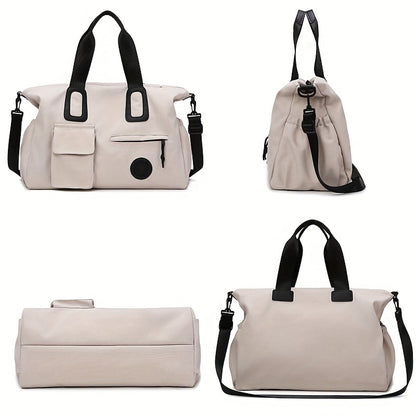 Large Capacity Women's Travel Handbag Multiple Pockets Nylon Travel Sports Shoulder Bag For Women