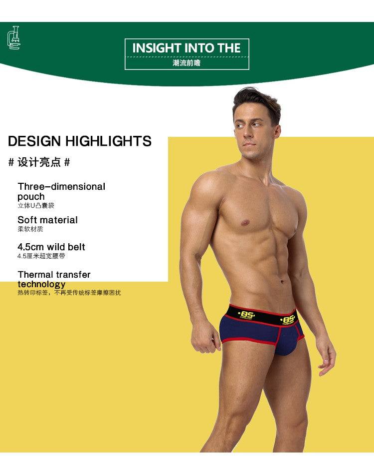 BS 4PC/LOT Men Briefs Sexy Underwear Male Underpants Men's Sexy Breathable Brief Pants Comfortable Men Briefs Underwear Cotton