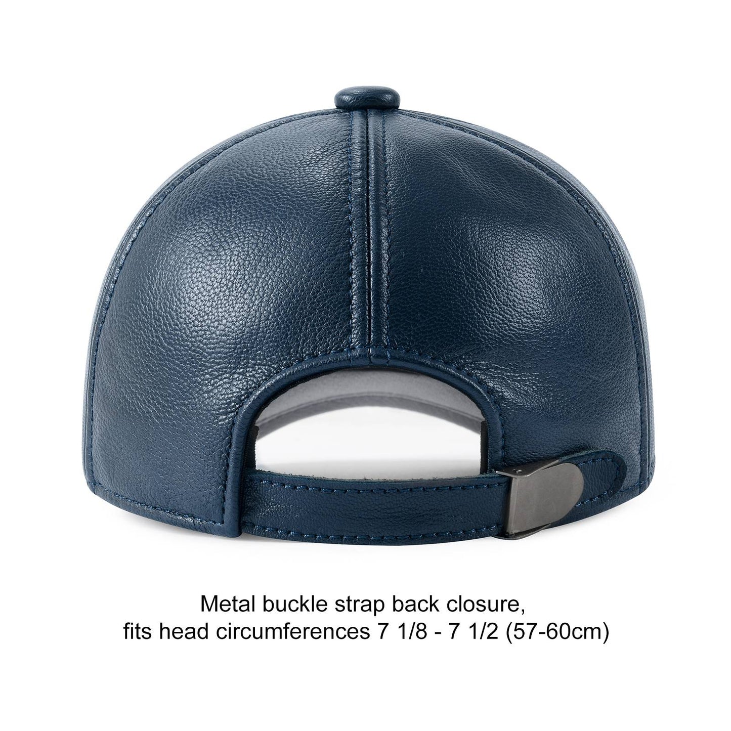 FEINION Men's Adjustable Baseball Cap Winter Driving Hunting Fishing Hat Genuine Leather Ivy Fashion Beret Flat Cap.