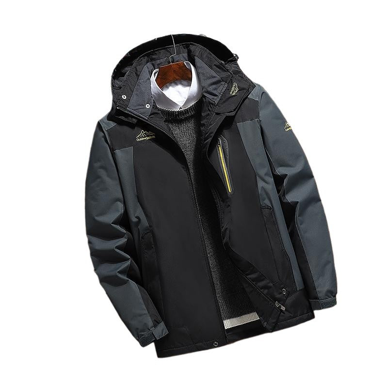 New Winter Lightweight Men's Windbreaker Sports Casual Coat, Blue Waterproof Jacket (this Jacket Has A Fleece-lined Version)