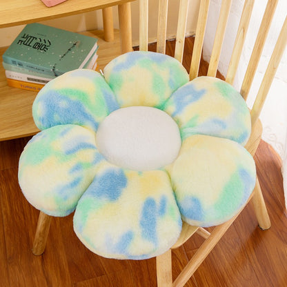 Flower Cushion Girly Room Decor Sunflower Pillow Bay Window Pink Flower Setting for Kids Bedroom Seat Pillow