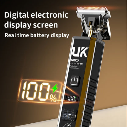 Professional Cordless Hair Clipper, Rechargeable Electric Hair Trimmer for Men Kids Home & Salon Use