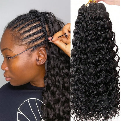 Small Spirals Curly Feather Crochet Hair Braid Human Hair Extensions Invisible Pre-Separated Knotless Pixie Curls Crochet Hair