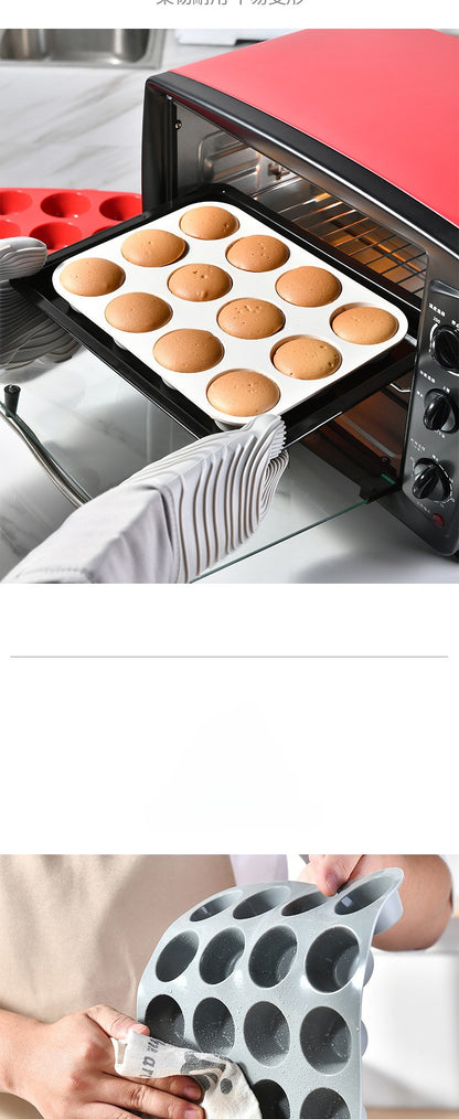 12/24 Holes Silicone Baking Mold for Baking 3D Bakeware Chocolate Round Sphere Mold Cupcake Pan Cake DIY Muffin Kitchen Tools