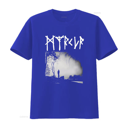 myrkur m T Shirt vintage Washed Top For Everyday Wear Soft Comfortable streetwear graphic Casual Stretched homme fashion