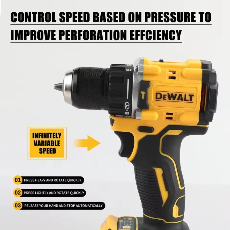 DEWALT DCD805 Parafusadeira Elétrica Compacta Sem Escova Furadeira de Impacto 20V Bateria de Lítio Recarregável carregador