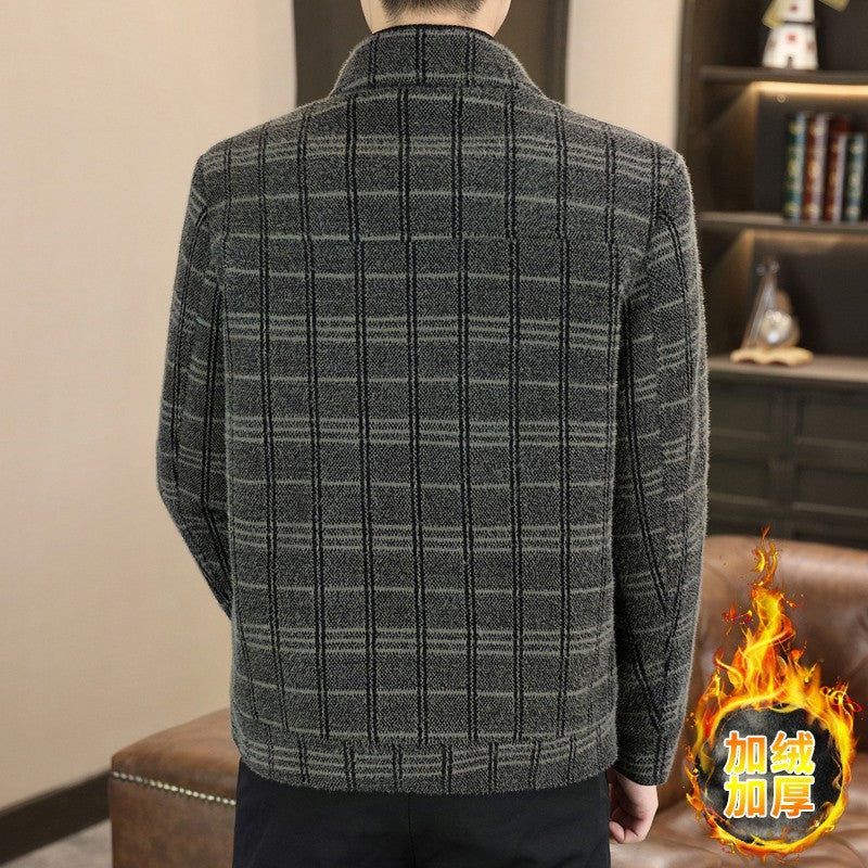 2023 Winter Plaid Woolen Jackets Men Fashion Slim Fit Thickened and Warm Trench Coat Casual Business Streetwear Overcoat M-4XL