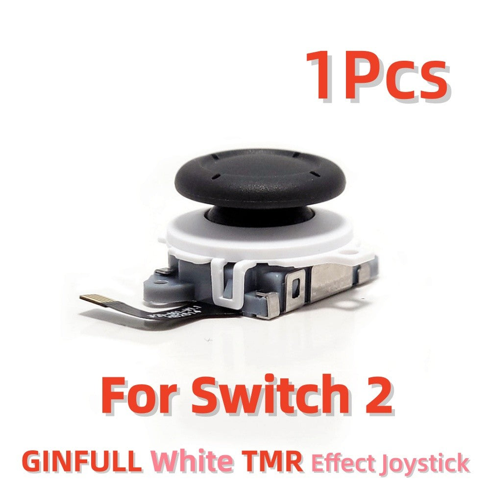 GINFULL TMR Effect Joystick New White Black For NS2 Switch 2 Controller 3D Analog Stick For Joy-Con 2 Replace Left Right Rocker