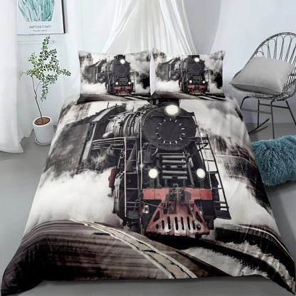 Flying Scotsman Train Duvet Cover Set UK Single Double Queen US Twin Full King Size Among Bed Linen Set